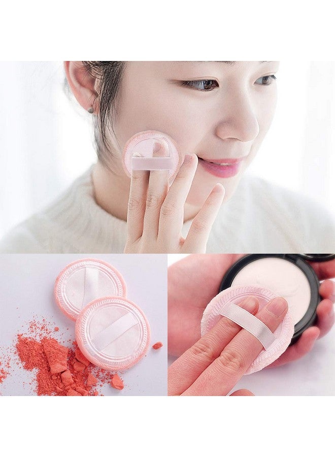 JimKing 5X Powder Puff, Applicator Cotton Round Makeup Powder Sponge, Air Cushion Puff With Ribbon, Face Powder Puffs For Loose And Foundation,3.15 Inch (Orange) - Image 1