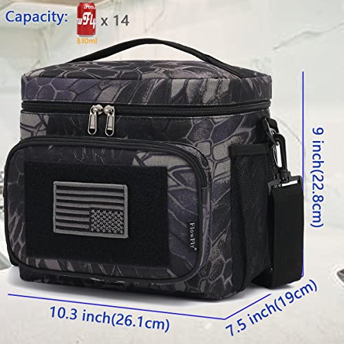 FlowFly Tactical Lunch Bag Large Insulated Lunch Box Cooler Tote for Men, Women with MOLLE/PALS Webbing(Typhon, Medium) - Image 4