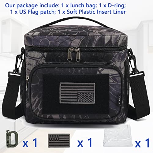 FlowFly Tactical Lunch Bag Large Insulated Lunch Box Cooler Tote for Men, Women with MOLLE/PALS Webbing(Typhon, Medium) - Image 2