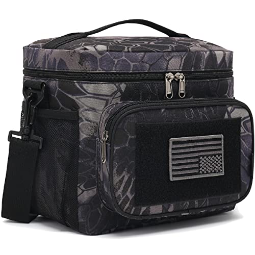 FlowFly Tactical Lunch Bag Large Insulated Lunch Box Cooler Tote for Men, Women with MOLLE/PALS Webbing(Typhon, Medium) - Image 1