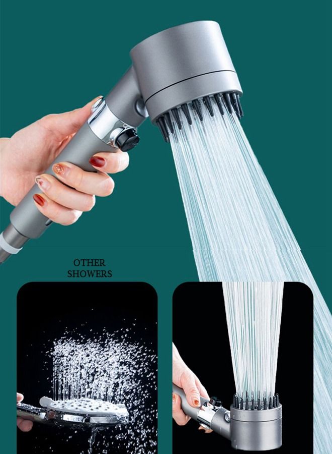 Powerful Pressurization Adjustable 3 Modes Filter Water Saving Shower Head With One Key To Stop Massage Bathroom Accessories - Image 1