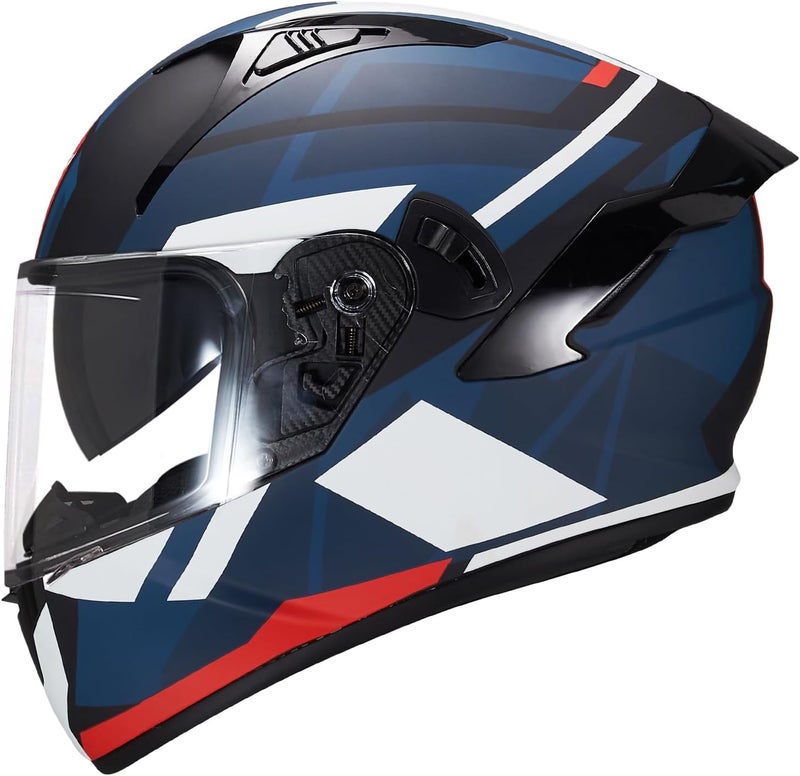 VCOROS X9 Full Face Motorcycle Helmet with Inner Sun Visor and Bluetooth Ready Speaker Pockets - Image 1
