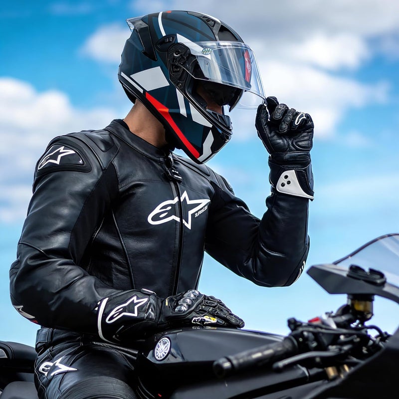 VCOROS X9 Full Face Motorcycle Helmet with Inner Sun Visor and Bluetooth Ready Speaker Pockets - Image 2