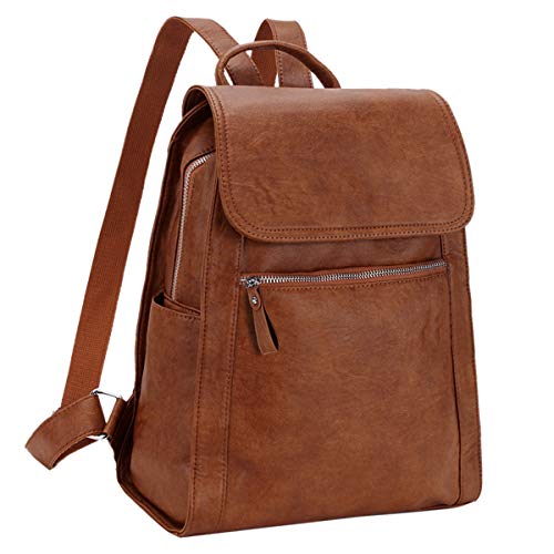 VX VONXURY Backpack Purse for Women,Lightweight Fashion Faux Leather Small Travel Daypack with Multiple Pockets(Brown) - Image 1