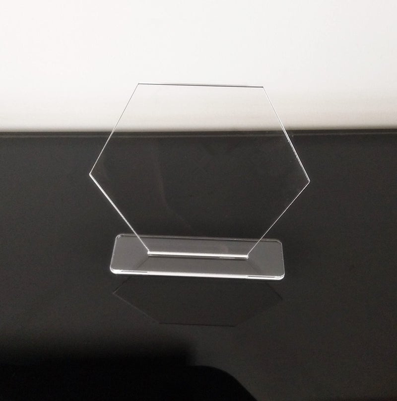 5 Sets Acrylic Blanks Hexagon with StandDIY Clear Wedding SignsPersonalized Hand Lettered Table Numbers 55