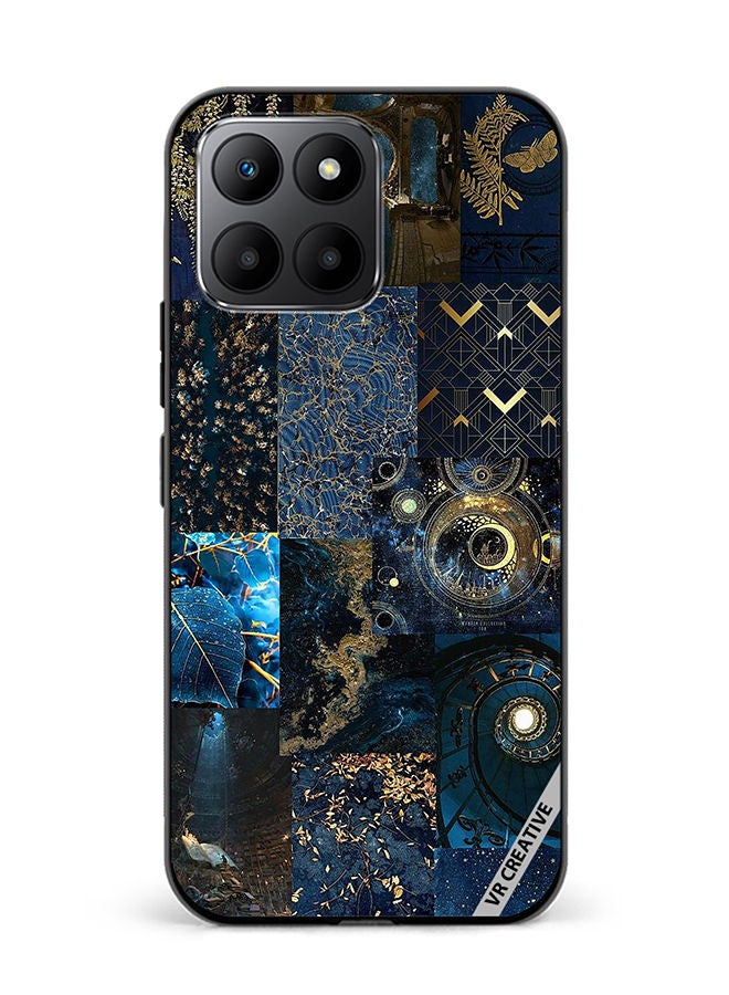 VR CREATIVE Protective Case Cover For Honor 70 Lite Blue Neon College Design Multicolour - Image 1