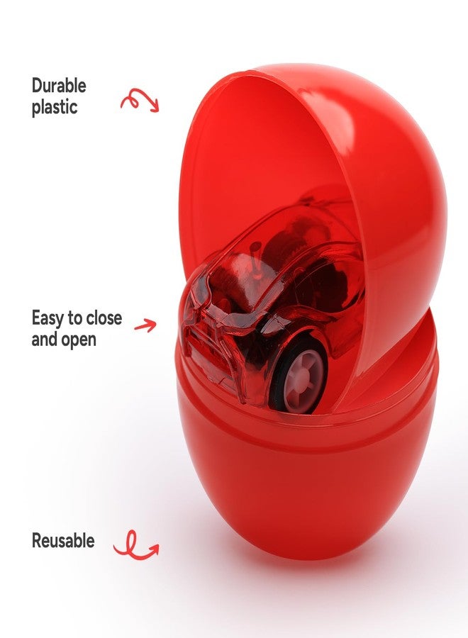 Entervending Easter Eggs 3” - Bright Fillable Capsule Egg - 48ct - Easter Basket Stuffers - Empty Large Enough to Hold Toy and Candy - Plastic Capsule Eggs Filler Bulk - Egg Hunt Kids Surprise - Image 4