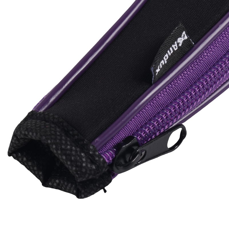 Andux 12pcs/Set Golf Iron Club Head Covers Number Print Long Neck with Zipper Black/Purple - Image 4
