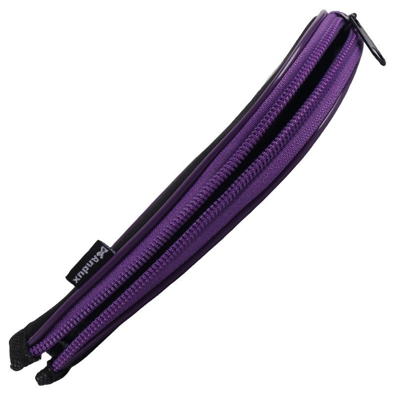 Andux 12pcs/Set Golf Iron Club Head Covers Number Print Long Neck with Zipper Black/Purple - Image 5
