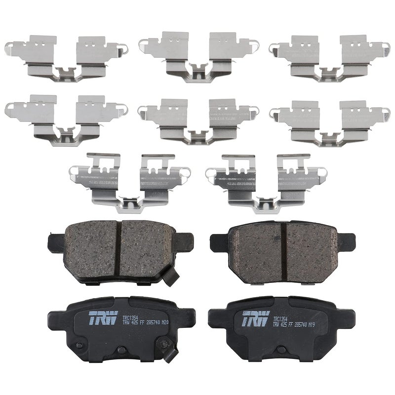 TRW Pro TRC1354 Disc Brake Pad Set For Toyota Corolla 20092010 Rear And Other Applications