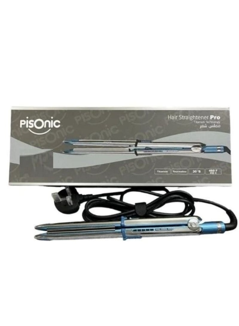 PISONIC Hair Straightener With Titanium Technology At 480 Fahrenheit