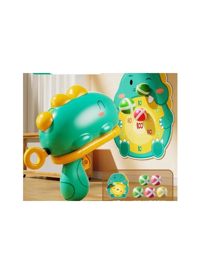 Target Shooting Games for Kids Toys, Dinosaur Safe Shooting Target with 12 Sticky Balls, 1 Toy Dinosaur Gun, Safe Indoor Outdoor Game for Age 4 5 6 7 8 Boys Girls Gift - Image 2