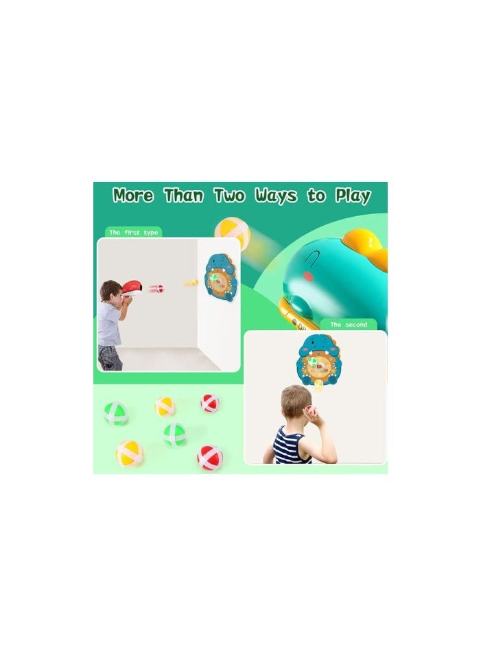 Target Shooting Games for Kids Toys, Dinosaur Safe Shooting Target with 12 Sticky Balls, 1 Toy Dinosaur Gun, Safe Indoor Outdoor Game for Age 4 5 6 7 8 Boys Girls Gift - Image 5