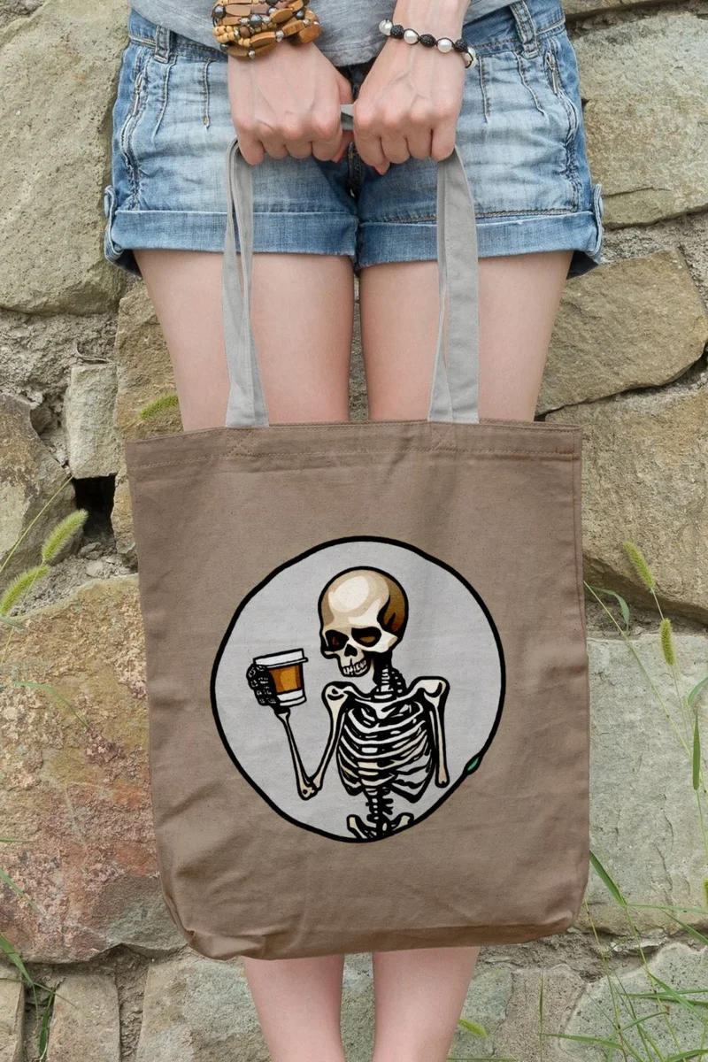 ايس هوم Skull Beach Cloth Shopping Bag