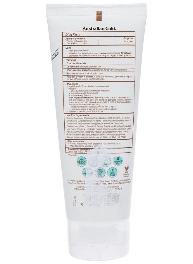 Australian Gold واقي شمس نباتي ملون للوجه لوشن معدني SPF 50، 3 أونصة؛ طيف واسع؛ مقاوم للماء - Image 3