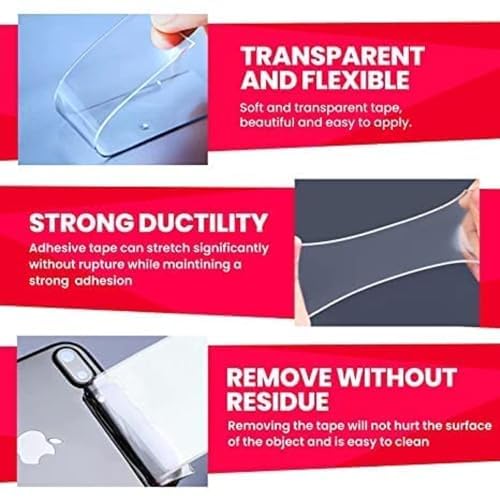 Mario MHB Transparent Clear Tape 24mm x 7M | 1mm Acrylic Foam | Super High Bonding Double Sided Adhesive for Glass, Metal, Plastic, Wood, Panels, LED Channels & Home Mounting | Heavy Duty | 1 PC - Image 4