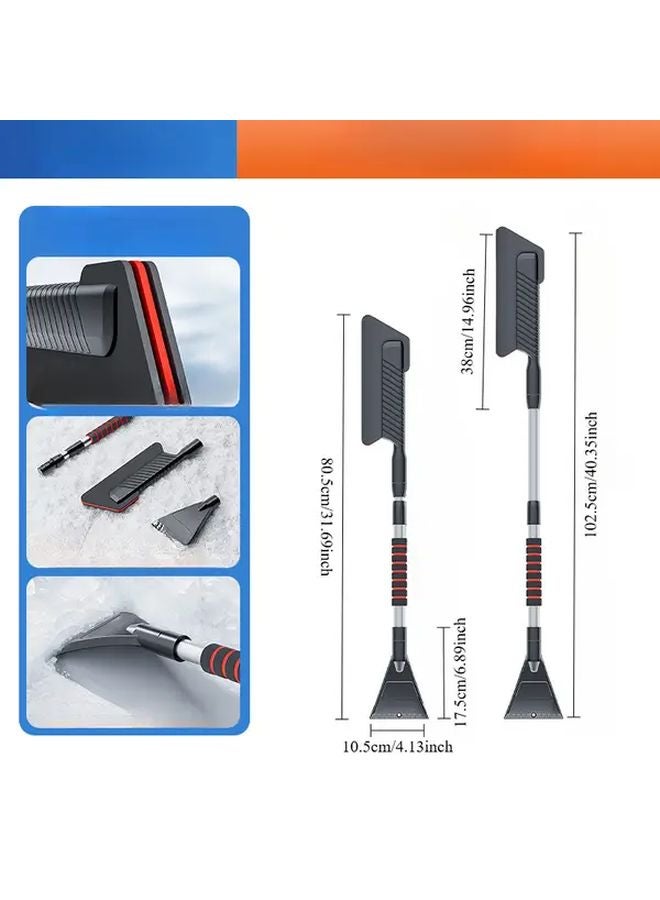 Black Detachable Car Snow Shovel with Ice Scraper Ergonomic Handle Durable ABS Material - Image 5