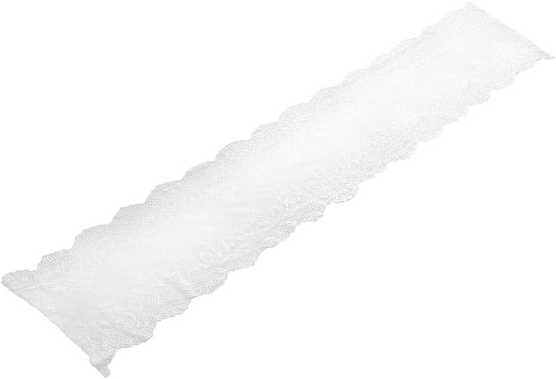 White Lace Table Runner Vintage Romantic Tablecloth Wedding Home Dining Decor - Image 1