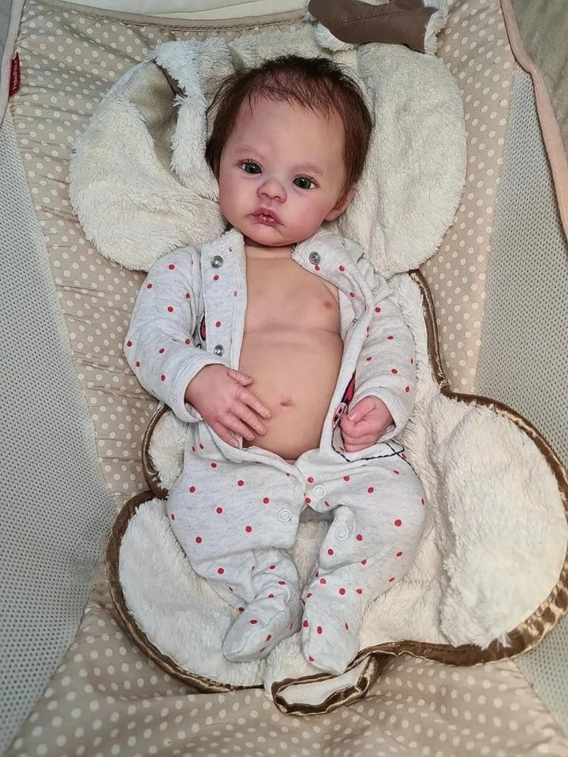 Anano Realistic Baby Dolls Silicone Full Body 18 Inch Soft Life Like Newborn Baby Dolls Girls that Look Real Babies Lifelike Reborn Waterproof Baby Doll Alive Washable - Image 5