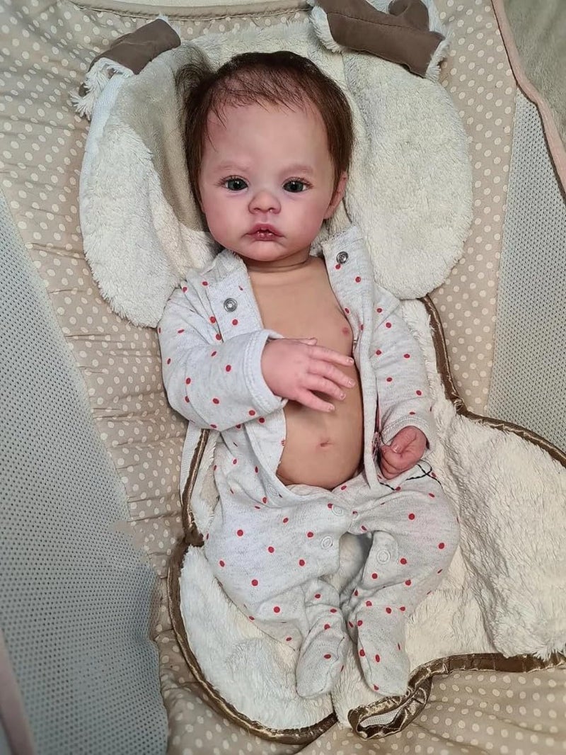 Anano Realistic Baby Dolls Silicone Full Body 18 Inch Soft Life Like Newborn Baby Dolls Girls that Look Real Babies Lifelike Reborn Waterproof Baby Doll Alive Washable - Image 4