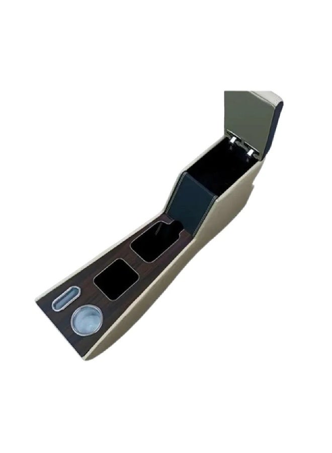 Armrest Console for Suzuki Dzire 2019 to 2025 Beige with Storage Compartment and Cup Holder Custom Interior Fit - Image 3