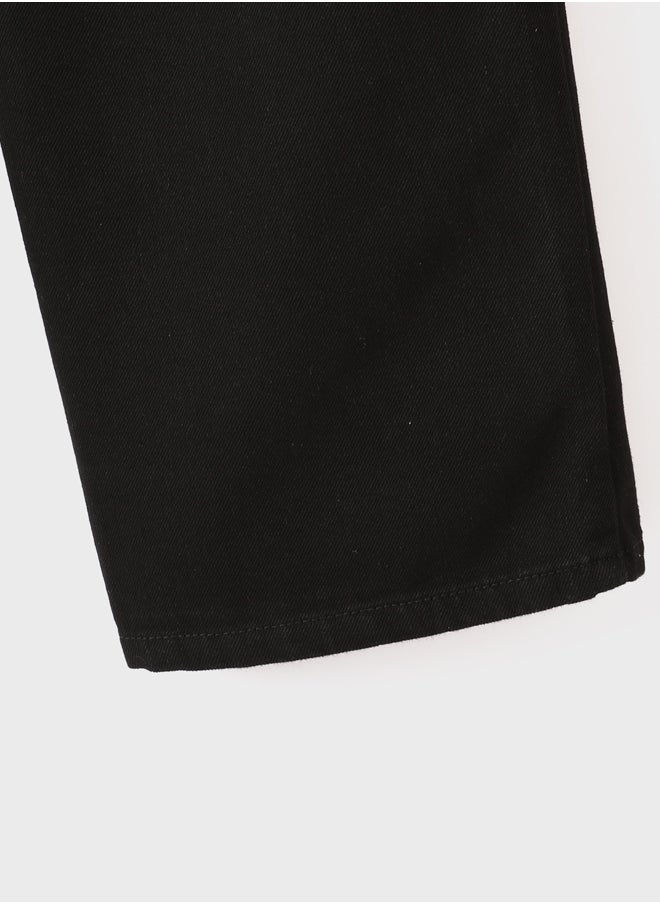 LC WAIKIKI Elastic Waist Wide Leg Girl Jean Trousers  - Image 2