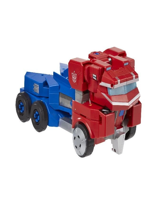 TRANSFORMERS - Transformers Toys Bumblebee Cyberverse Adventures Dinobots Unite Roll N’ Change Optimus Prime Push-to-Convert Action Figure, 6 and Up, 10-inch - Image 1