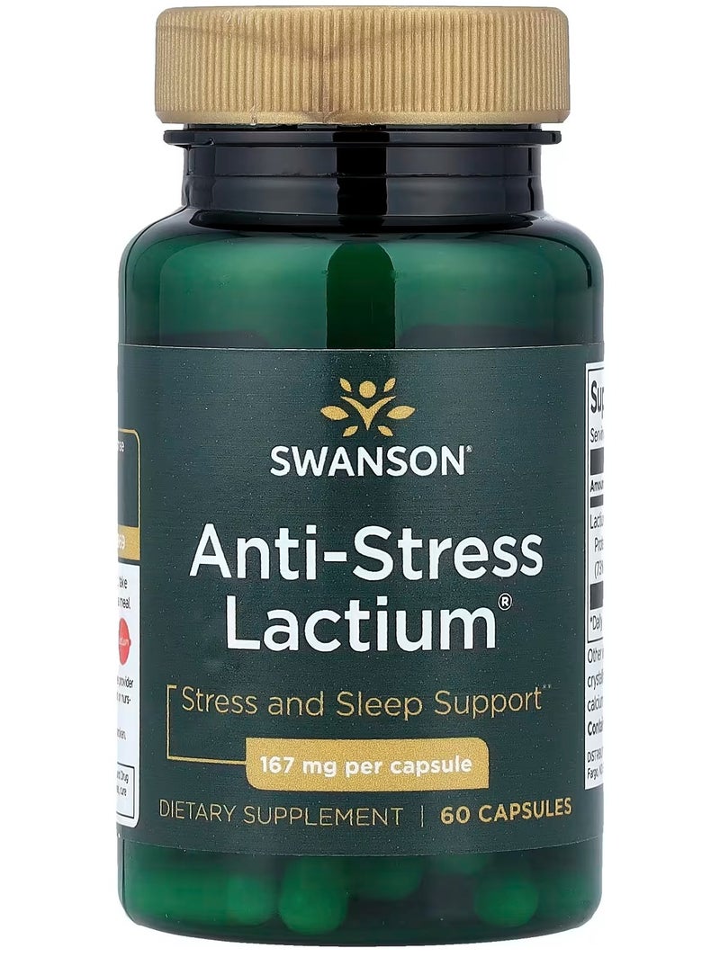 SWANSON Anti-Stress Lactium 167 mg 60 Capsules - Image 1