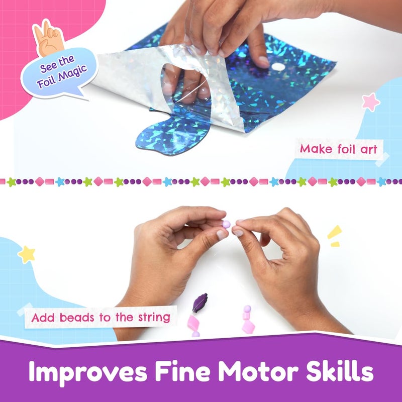 Bloomingo Mermaid Dreamcatcher: DIY Rock Painting Kit for Kids | Underwater-Themed Set with Art & Craft Kit with Non-Toxic Paints & Accessories | STEM Craft Kit | Birthday Gift for Kids Age 4+ - Image 3