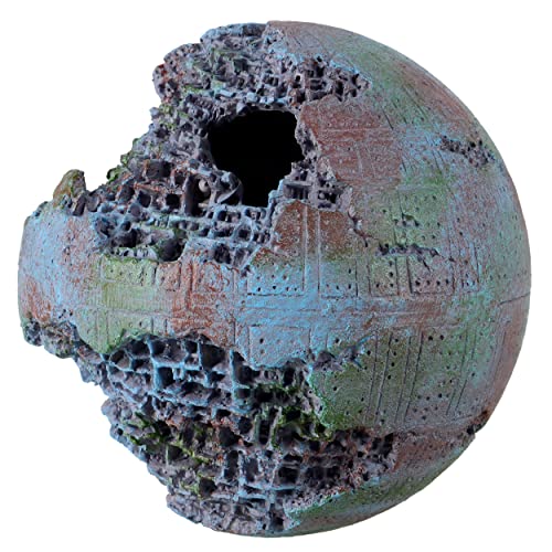 Underwater Treasures Green Space Ball Aquarium Ornament Sculpture - Image 4