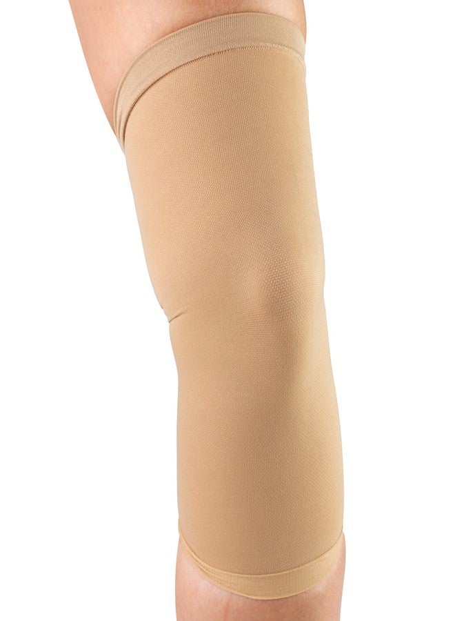 CHAMPION Lightweight Brace Knit Elastic Knee Support, Beige, Large - Image 1