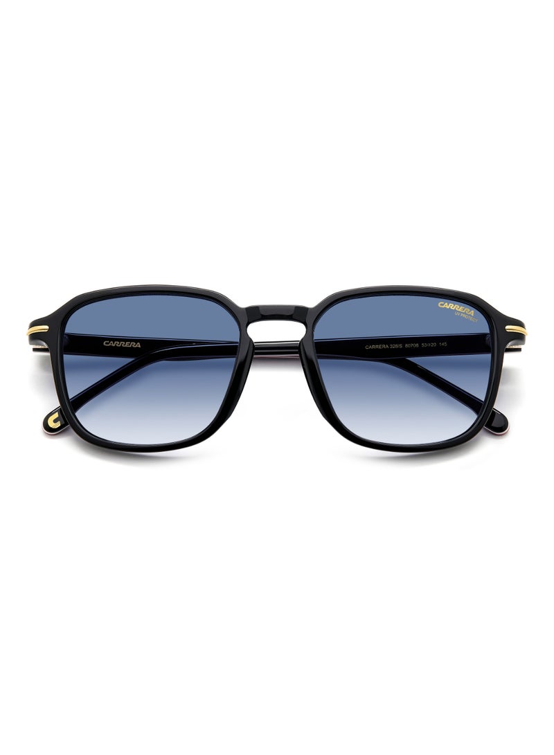 Carrera Men's UV Protection Rectangular Shape Acetate Sunglasses CARRERA 328/S BLUE 45 - Lens Size: 44.5 Mm - Black - Image 4