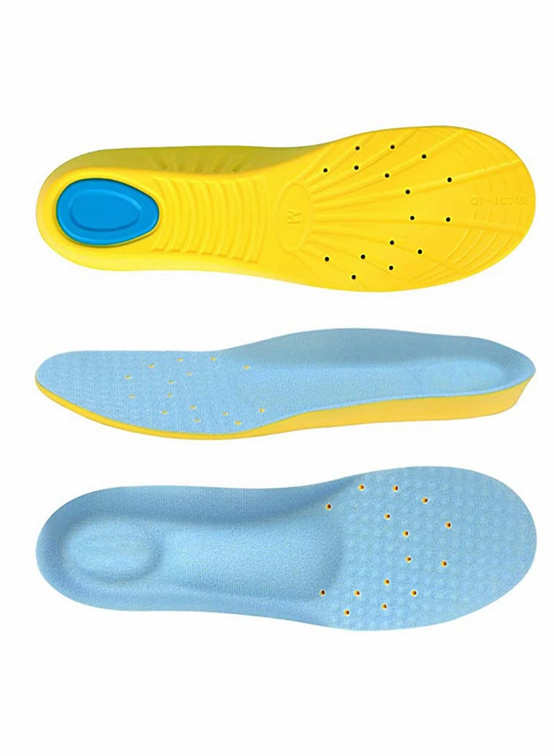 Excefore Memory Foam Insoles, PU Orthotic Sport Insoles, Comfortable Breathable, Shock Absorption and Relieve Foot Pain, Plantar Fasciitis Arch Support Insoles (Men 38-42.5/ Women 37-42) - Image 1