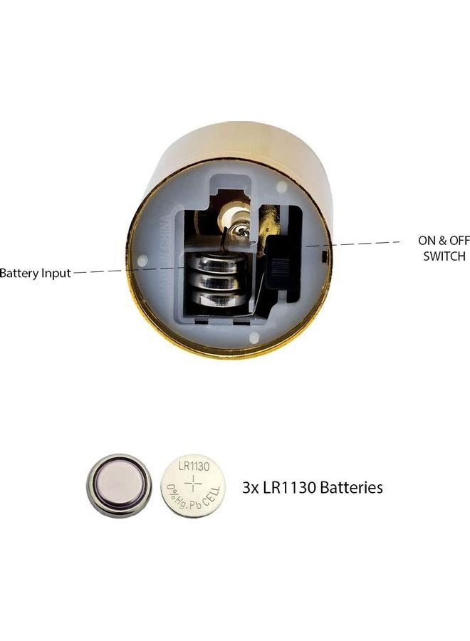 12-Piece Battery Operated Flameless LED Tea Light Candle Gold 4x5cm - Image 3