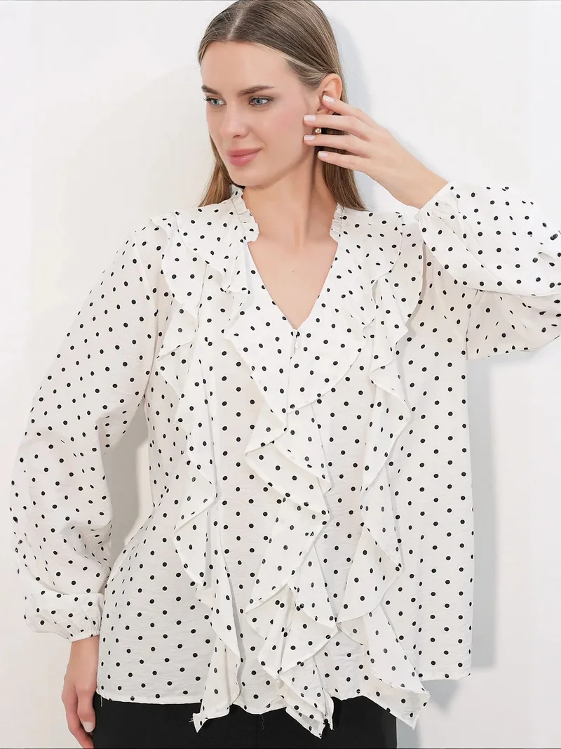 Big Dart Dusty White BDART Women's Viscose Nylon Shirt for Women | Best Price UAE