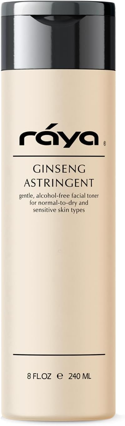 RAYA Ginseng Astringent with AHA 6 oz G205  Gentle Glycolic Facial Toner for Dry and Sensitive Skin  Helps Tighten Pores Smooth Complexion and Reduce Fine Lines  Made with Alpha Hydroxy Acids