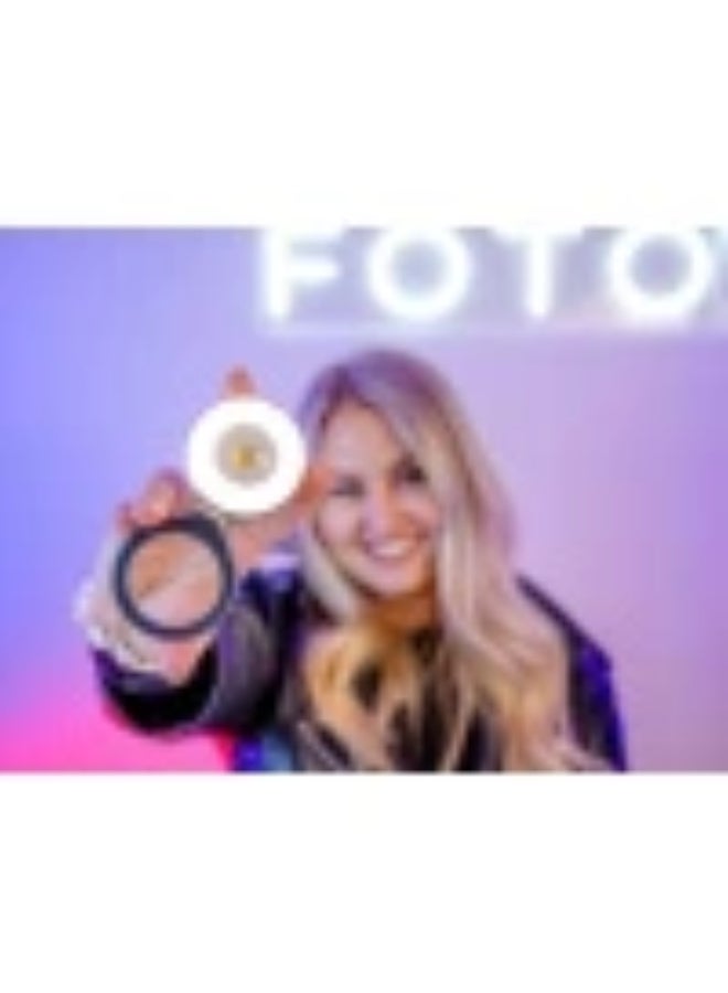 TELESIN 2-in-1 Magnetic Flash & Beauty Selfie Light for iPhone, CRI 85+, 15W COB LED Phone Fill Light, Magsafe Selfie Light, 180° Flip, Control with Button & Bluetooth, for Night Selfies - Image 2