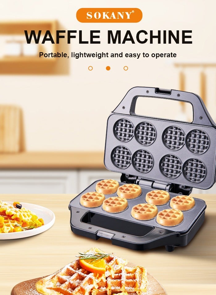 sokany Electric Waffle Maker,850W 8 Slice Non Stick Teflon plates & Adjustable Temperature Control,SK-08085  - Image 3
