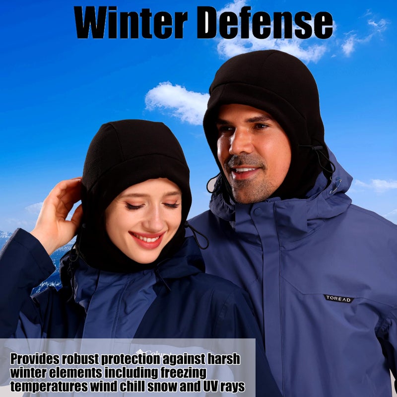 Fsmiling Fleece Balaclava Ski Mask for Men Women Winter Face Mask Full Face Cover Cold Weather Gear Skiing Snowboarding Neck Gaiter - Image 2