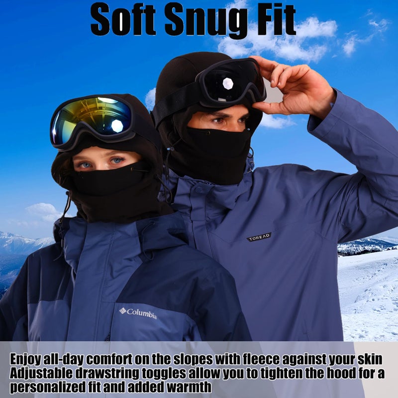 Fsmiling Fleece Balaclava Ski Mask for Men Women Winter Face Mask Full Face Cover Cold Weather Gear Skiing Snowboarding Neck Gaiter - Image 5