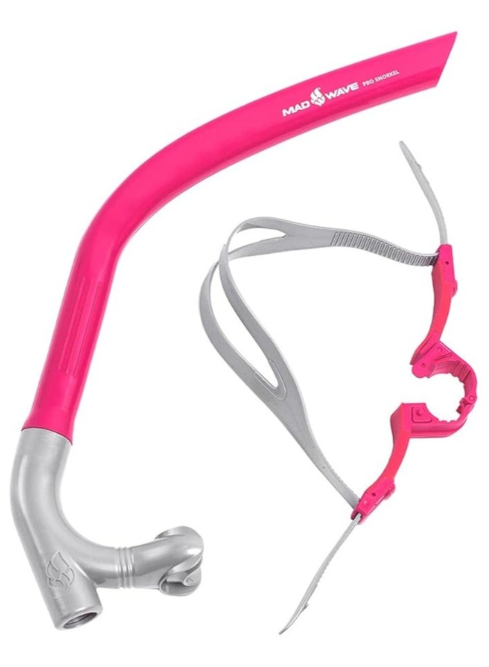 MadWave Mad Wave Swimming Pro Snorkel Breathe Trainer- Pink - Image 2