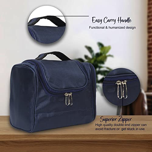 CABLE GALLERY Multifunctional Extra Large Cosmetic Bag for Travel, Makeup Organiser, Cosmetic Pouch, Household Grooming Kit, Makeup Bag for Women (Blue) - Image 3
