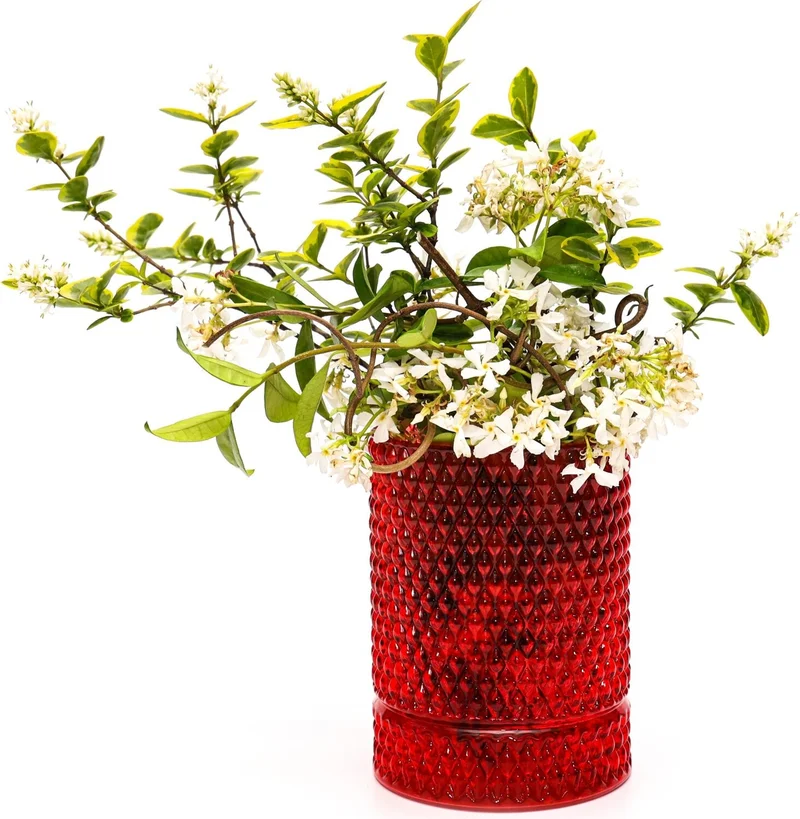 ميسي Red Diamond Glass Vase/candle holder (14 Cm)