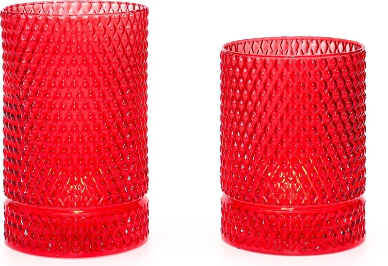 ميسي Red Diamond Glass Vase/candle holder (14 Cm)