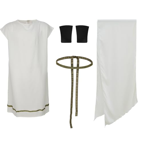 NEKIFUI Men's Toga Costume Adult Greek God Roman Party Accessories Set(Z3744WH,XL) - Image 5