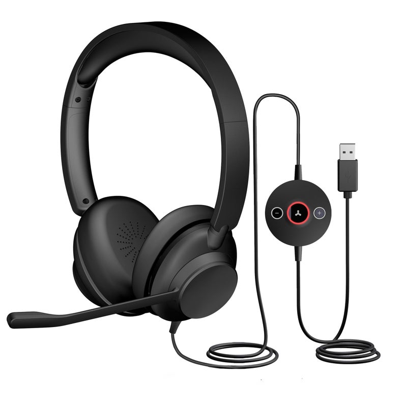 Cyber Acoustics CA Essential ANC & ENC USB Headset (HS-1500USB) – Professional USB Headset with Advanced Noise-Cancelation Technology, in-line Controls, Comfortable - Image 5