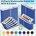 Duchong 36 Pack Watercolor Paint Set Bulk8 Colors Washable WaterColor Paint for Kids Water Color Paint with Brushes Ideal Valentine Party Favors Art Supplies for School Classroom Home - Image 4
