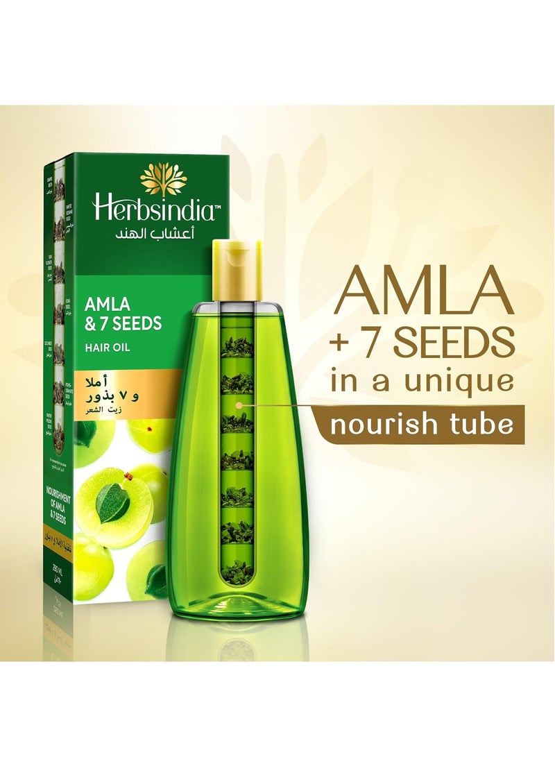 Herbsindia Amla & 7 Seeds Hair Oil With Nourish Tube 180ml - Image 2