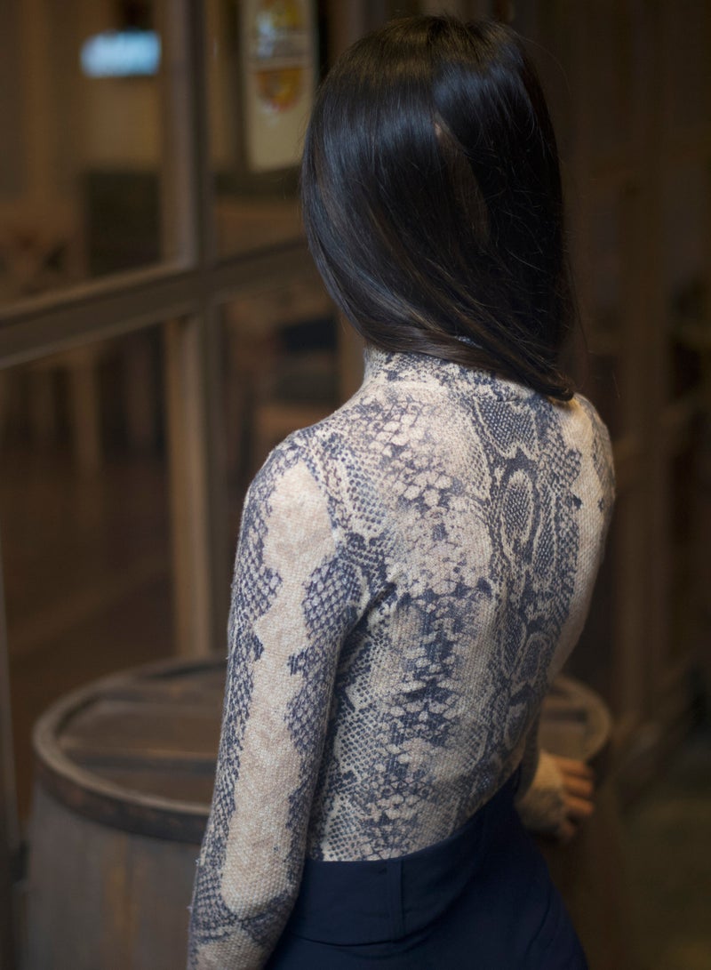 P FOR PRETTY Snake Print Top - Image 4