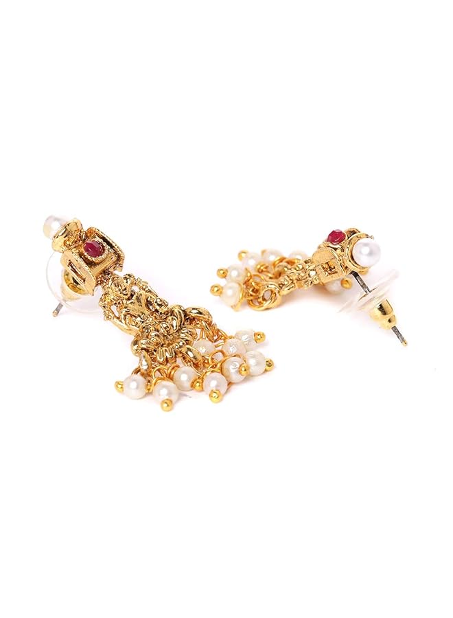 erorex Temple Jewelery Set For Women Golden Zpfk9637 - Image 3